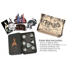 Forged Gaming Ice Gem Poly 7 Metal Dice Set | Odin's Place