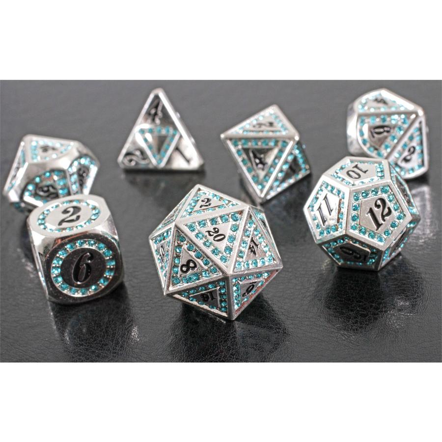 Forged Gaming Ice Gem Poly 7 Metal Dice Set | Odin's Place