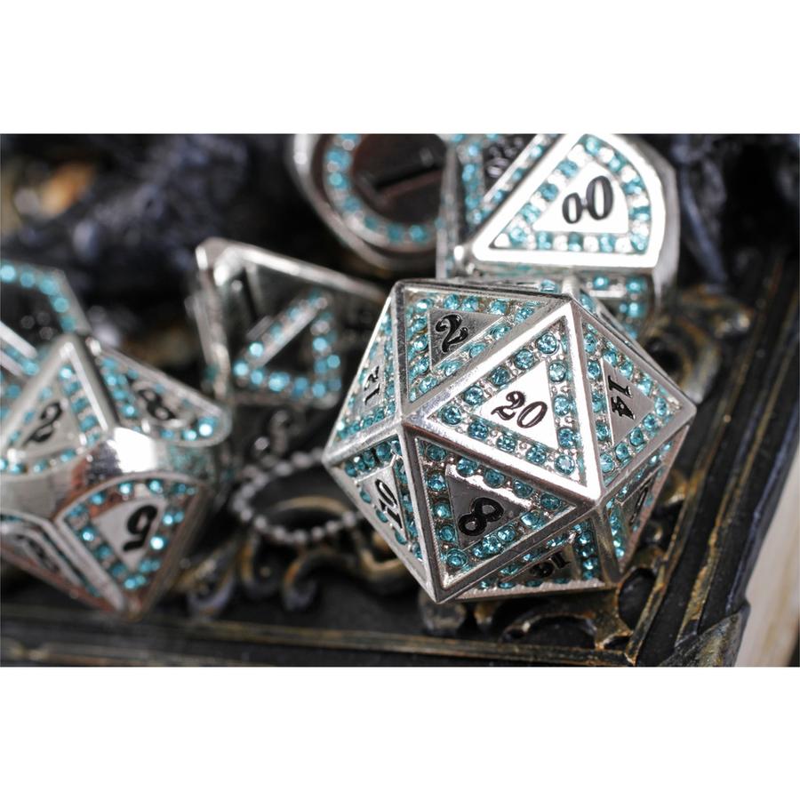 Forged Gaming Ice Gem Poly 7 Metal Dice Set | Odin's Place