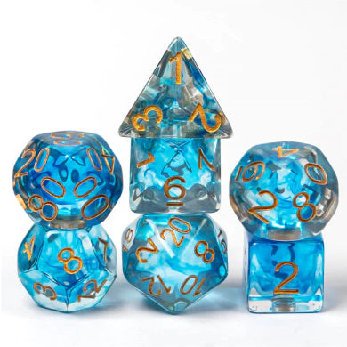Foam Brain Icy Waterfall Poly 7 Dice Set | Odin's Place