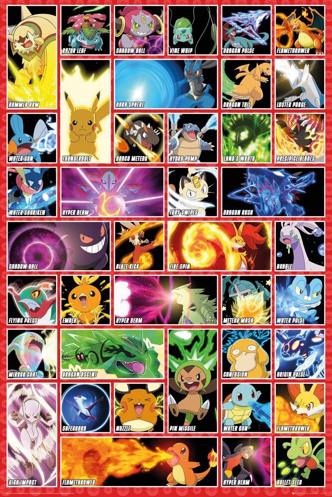 Poster: Pokemon Moves | Odin's Place