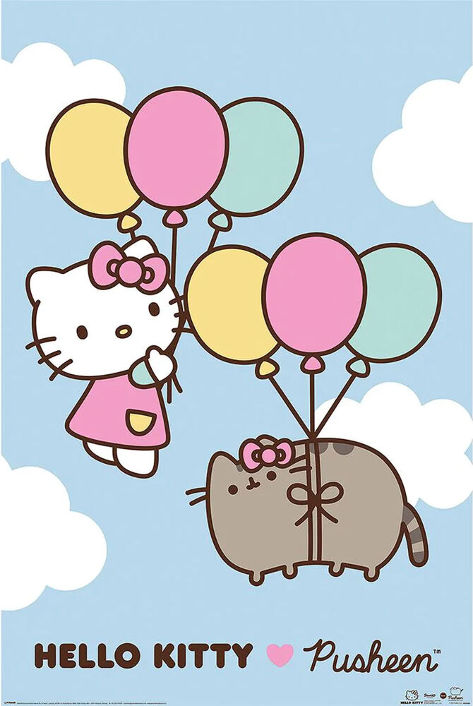 Poster: Hello Kitty and Pusheen Balloon | Odin's Place