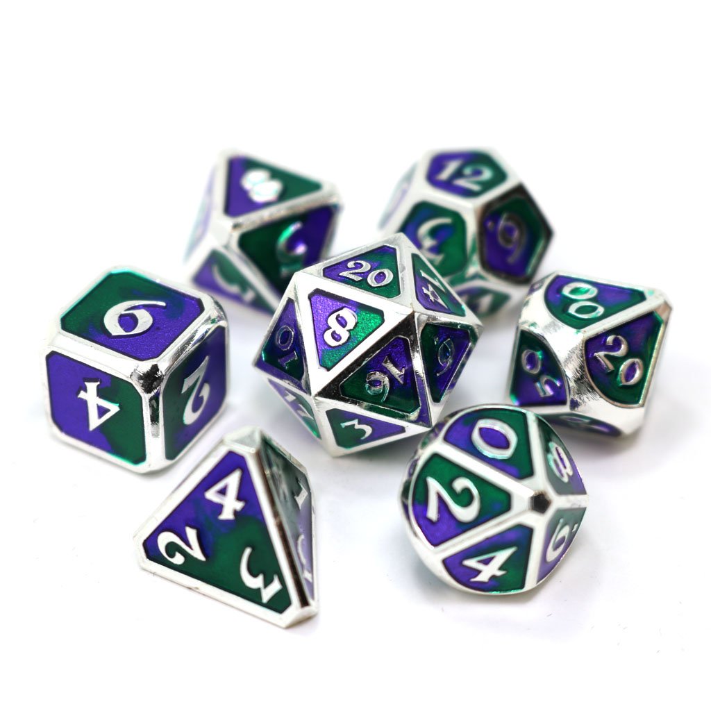 Die Hard Dice Spellbinder Jokester Metal Poly 7 Dice Set | Odin's Place