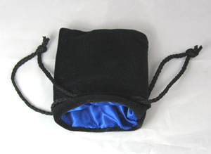 Koplow Small Dice Bag Velvet Black and Blue | Odin's Place