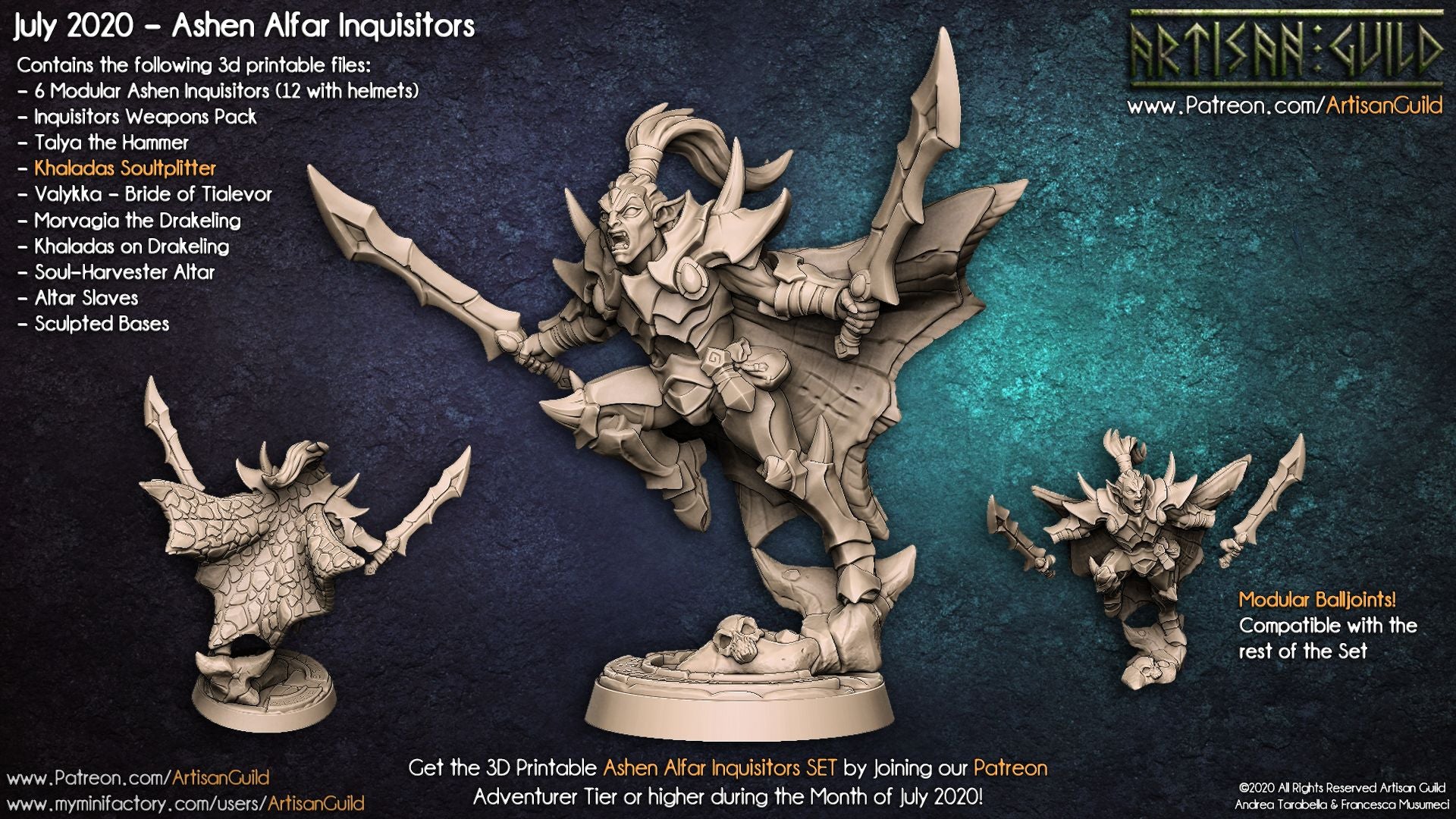 Dragon's Lair Printed Mini: Ashen Alfar Inquisitors Set | Odin's Place