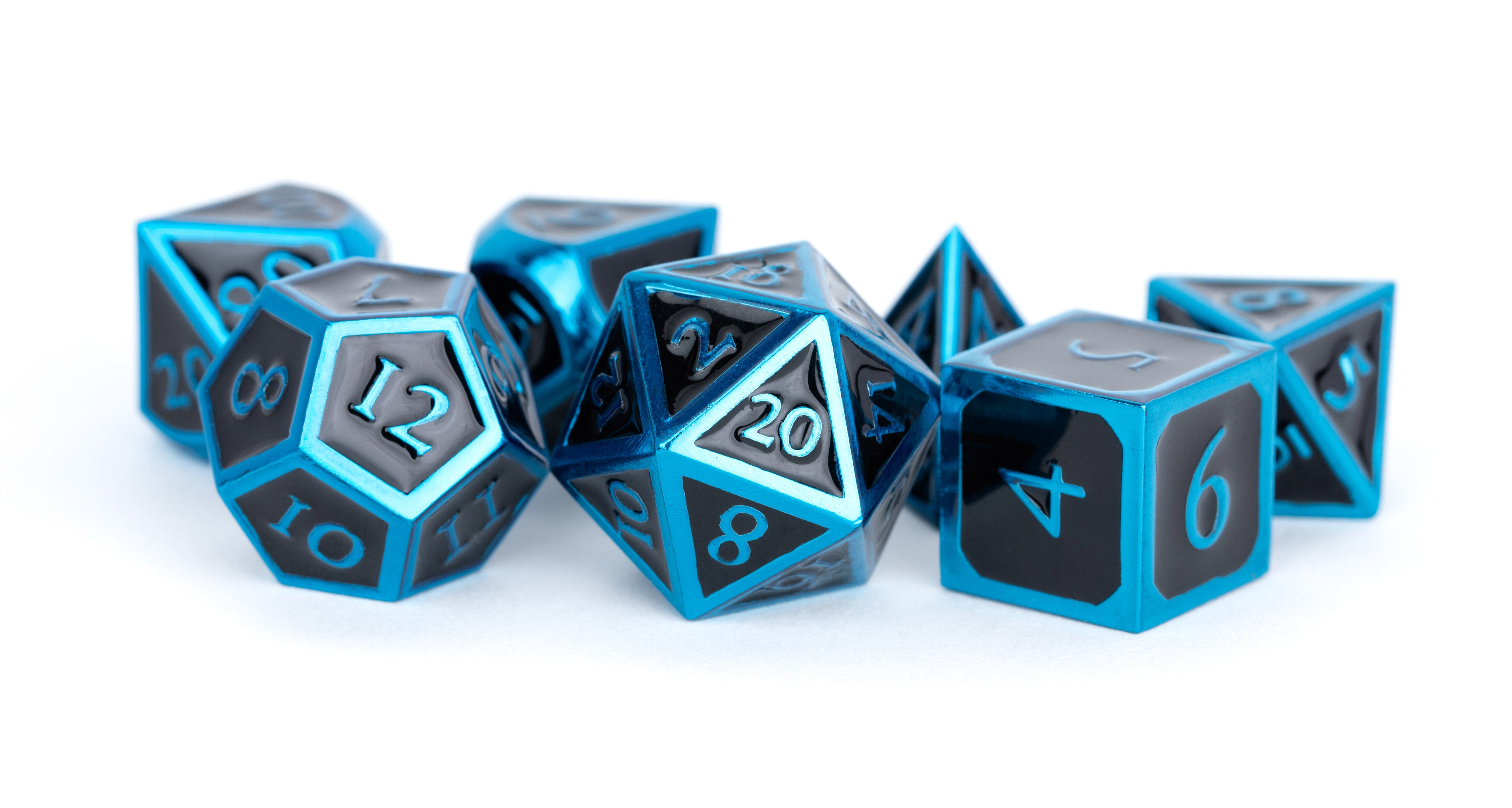 MDG Metal blue with Black Poly 7 set | Odin's Place