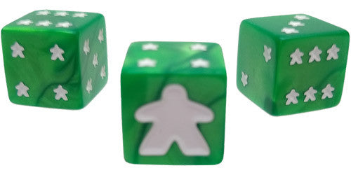 Meeple Dice Black Poly 7 Set | Odin's Place