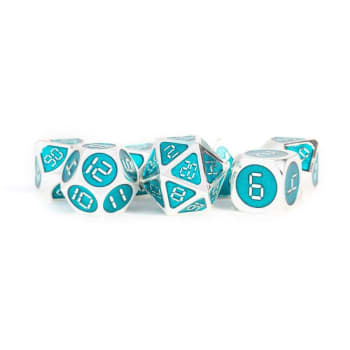 MDG Metal Silver and Teal Poly 7 Set | Odin's Place