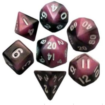 MDG Mini Pink and Black with White poly 7 set | Odin's Place