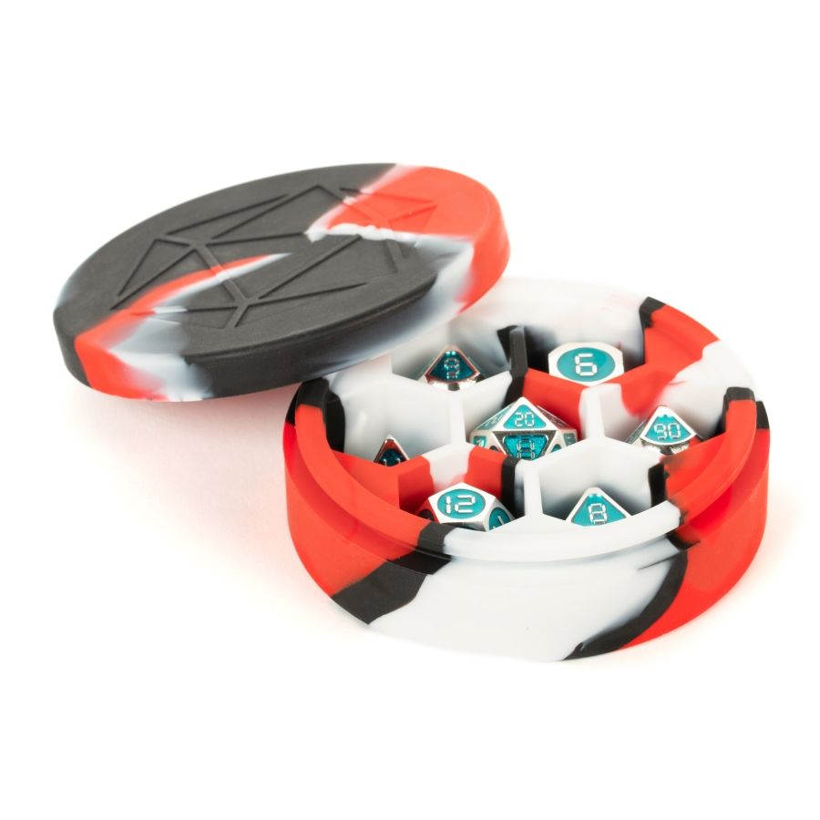 Silicone Dice Case Red White and Black | Odin's Place