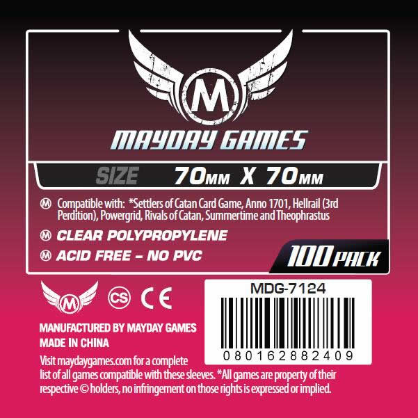 Mayday Board Game Sleeves 70x70mm | Odin's Place