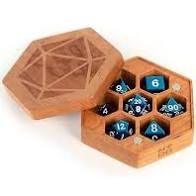 MDG Premium Wood Hexagon Dice Case: Cherry | Odin's Place