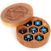 MDG Premium Wood Round Dice Case: Cherry | Odin's Place
