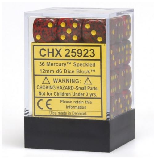 Chessex Mercury 12mm D6 Dice Block (36) | Odin's Place