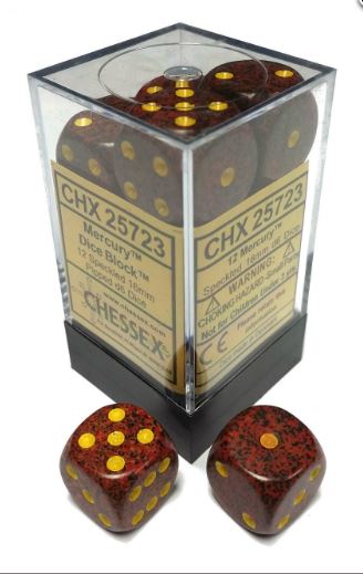 Chessex Speckled: 16mm D6 Mercury (12) | Odin's Place