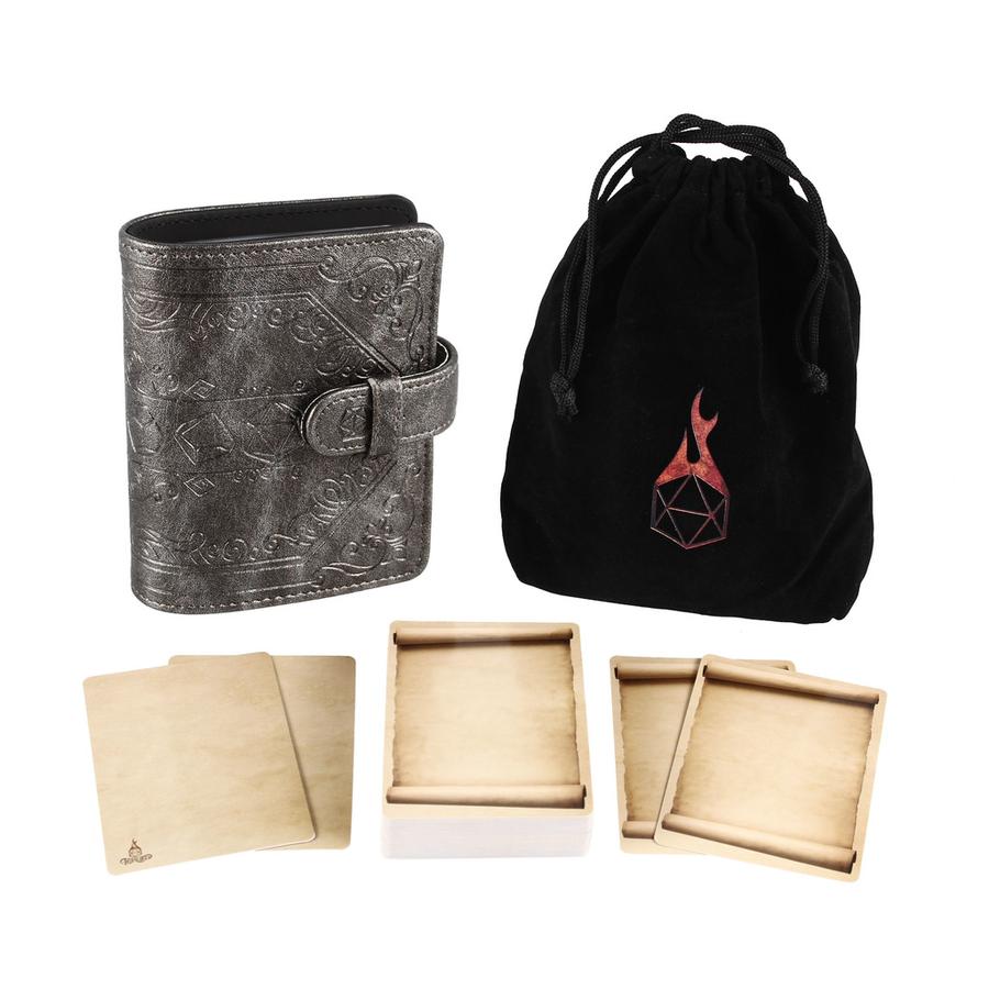 Forged Gaming Book of Incantations Spell Card Book (Dice Edition) Pewter | Odin's Place