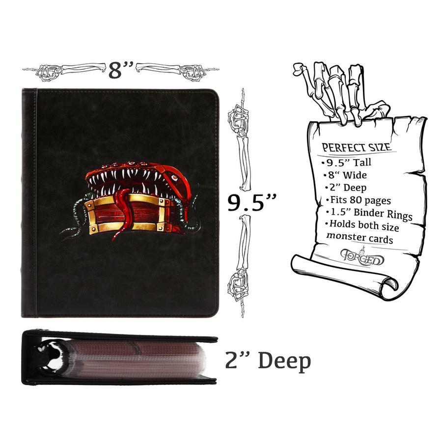 Forged Gaming: Curiosities Cache Mimic Edition Card Binder Black | Odin's Place