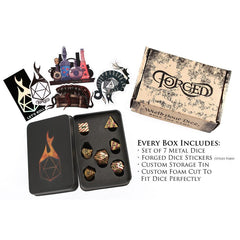 Forged Gaming Molten Midas Poly 7 Metal Dice Set | Odin's Place