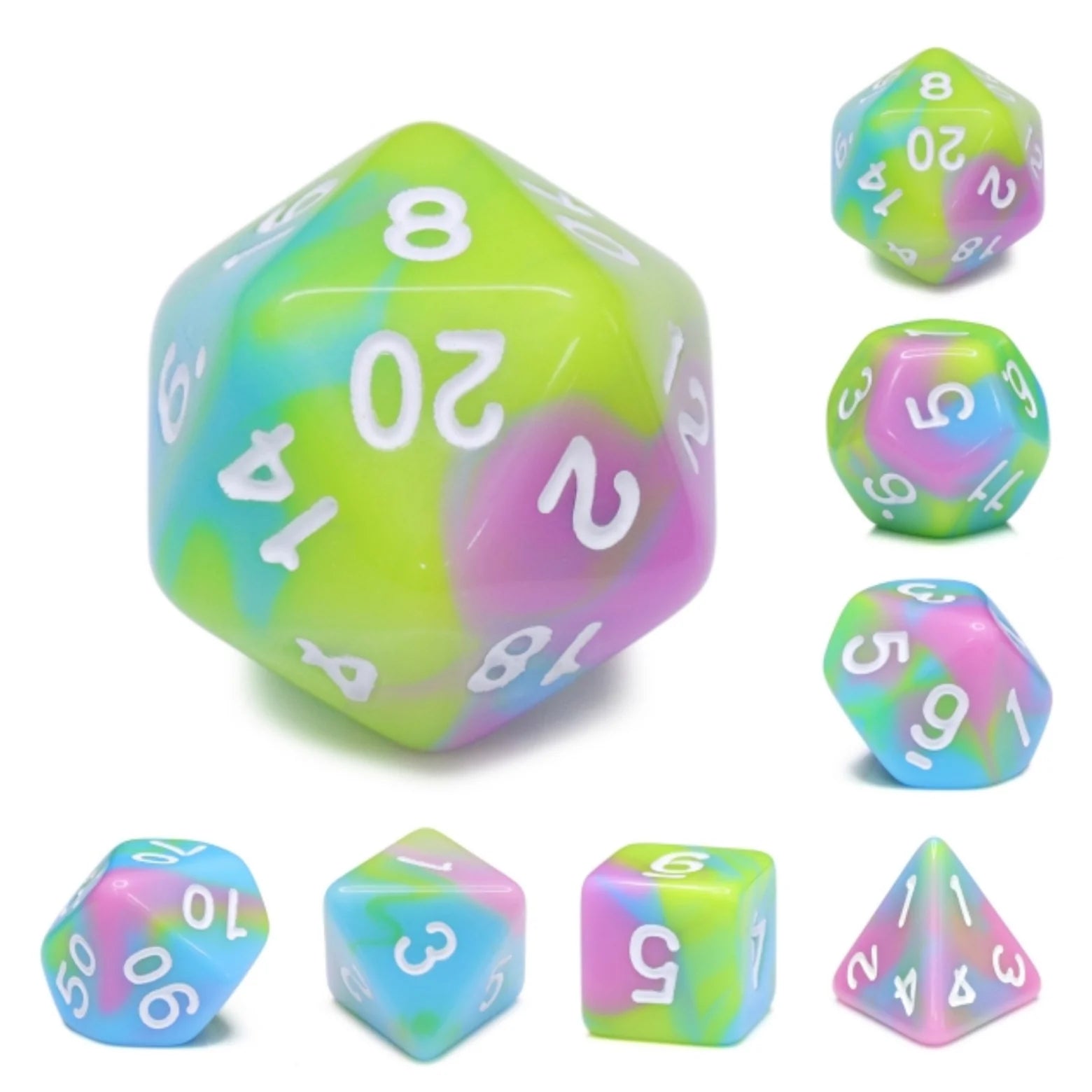 Foam Brain Pastel Punk Poly 7 Dice Set | Odin's Place