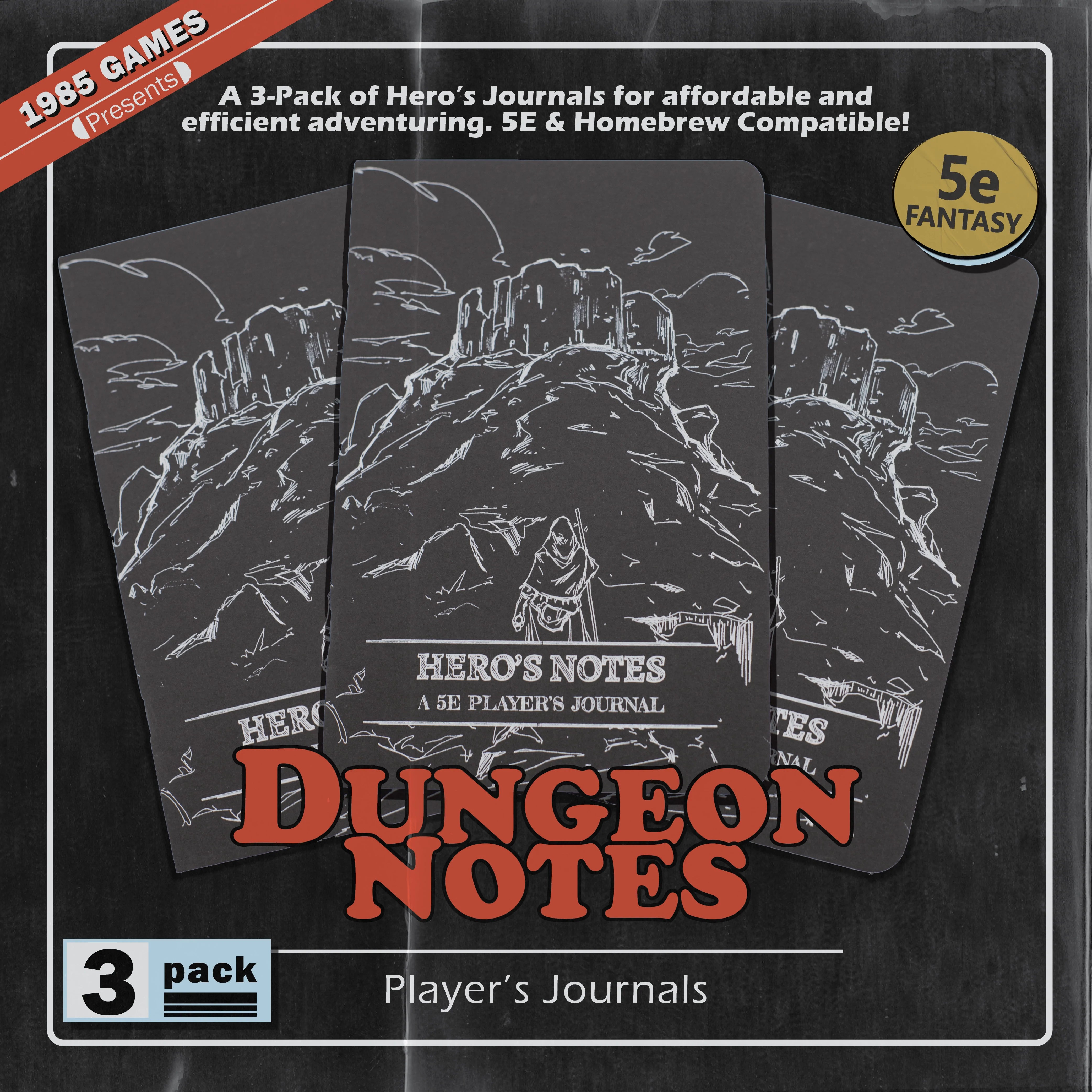 1985 Games Player's Journal 3-pack black | Odin's Place