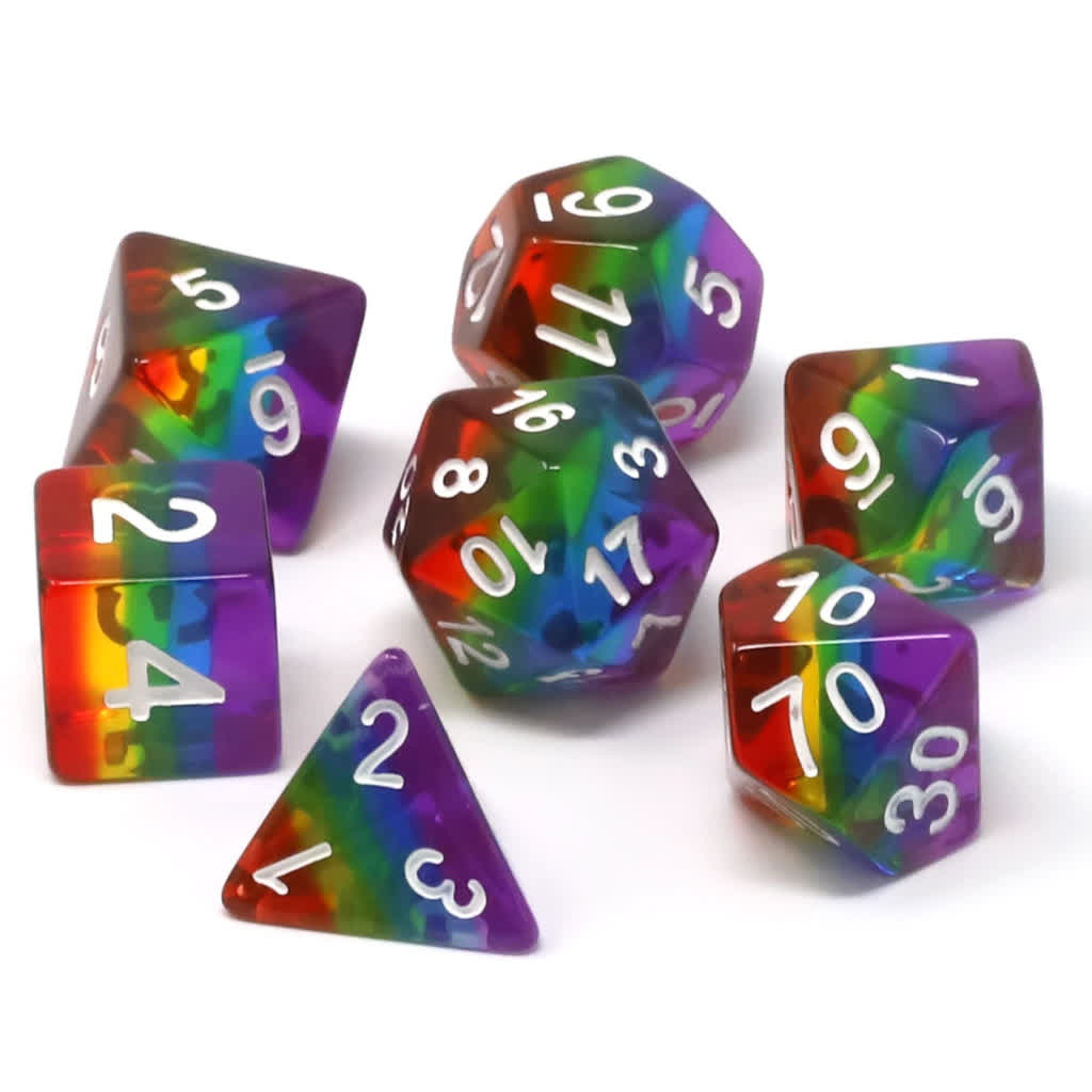 Die Hard Dice: RPG Set Prismatic Rainbow | Odin's Place