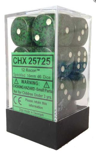 Chessex Speckled: 16mm Pip D6 Recon (12) | Odin's Place