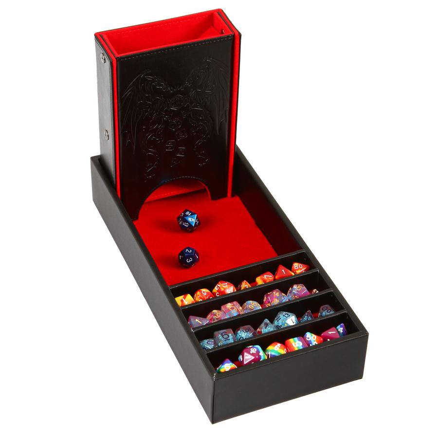 Forged Gaming Citadel Dice Tower and Tray - Red | Odin's Place