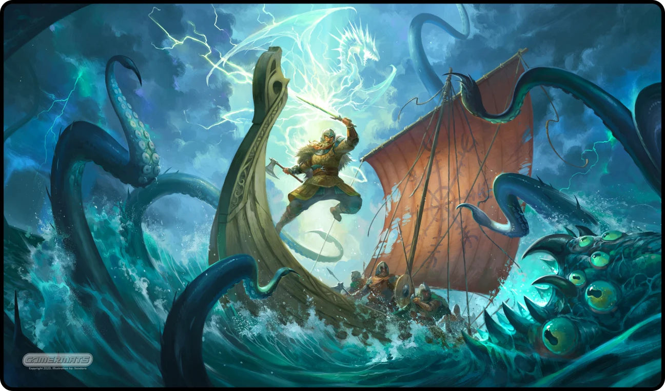 Gamermats Release the Kraken Playmat - Stitched | Odin's Place