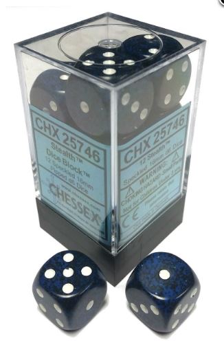Chessex Speckled: 16mm Pip D6 Stealth (12) | Odin's Place