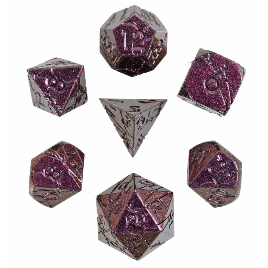 Forged Gaming Scarred Allure Poly 7 Metal Dice Set | Odin's Place
