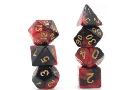 Game Habit Blood Venom Poly 7 Dice Set | Odin's Place