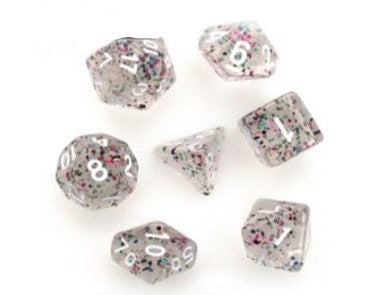 Game Habit Confetti Fireworks Poly 7 Dice Set | Odin's Place