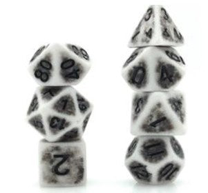 Game Habit Red All Over Poly 7 Dice Set | Odin's Place