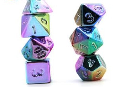 Game Habit Shiny Swirly Happy Poly 7 Dice Set | Odin's Place