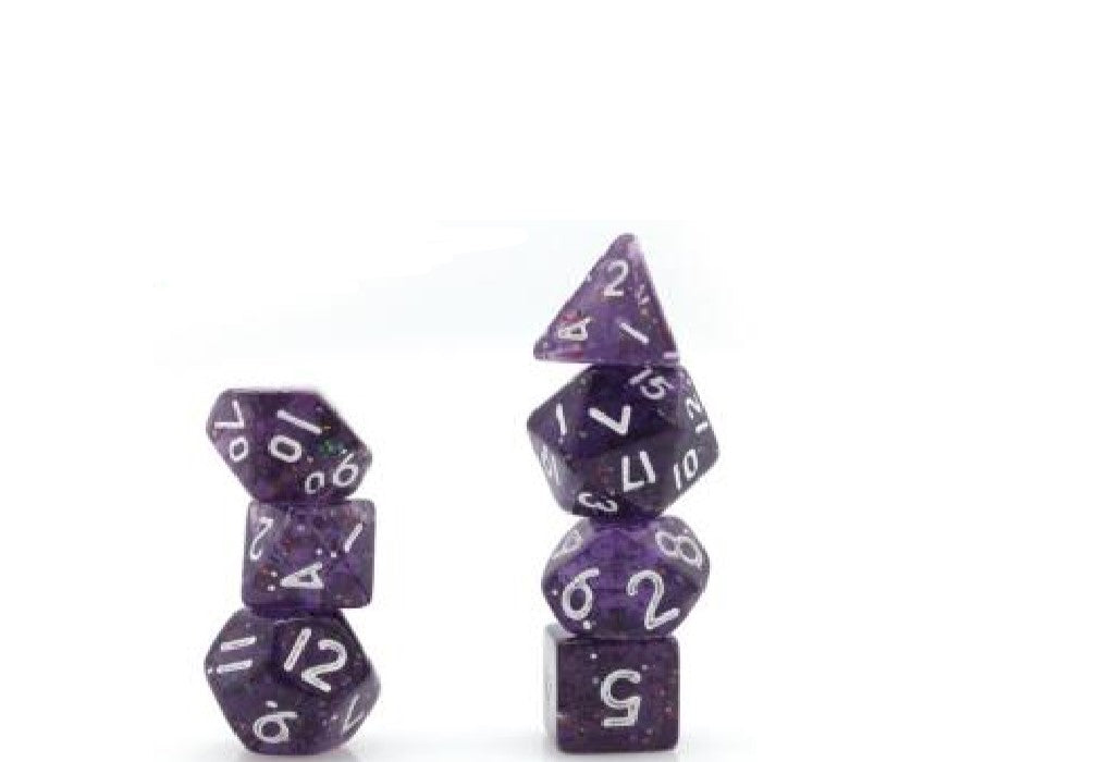 Game Habit Plum Crazy Mini Poly 7 Dice Set | Odin's Place