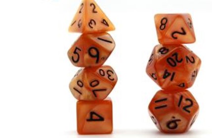 Game Habit Butterscotch Bits Mini Poly 7 Dice Set | Odin's Place