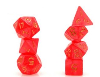 Game Habit Cherry Bombs Mini Poly 7 Dice Set | Odin's Place