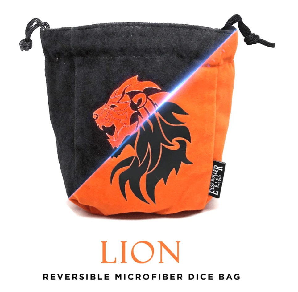 Easy Roller Lion Reversible Microfiber Self-Standing Large Dice Bag | Odin's Place