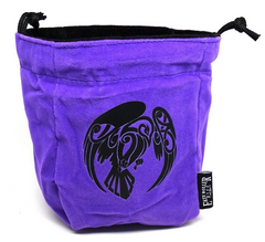 Easy Roller Raven Reversible Microfiber Self-Standing Large Dice Bag | Odin's Place