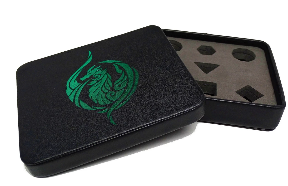 Easy Roller Dice Display and Storage Case - Green Dragon's Breath Design | Odin's Place