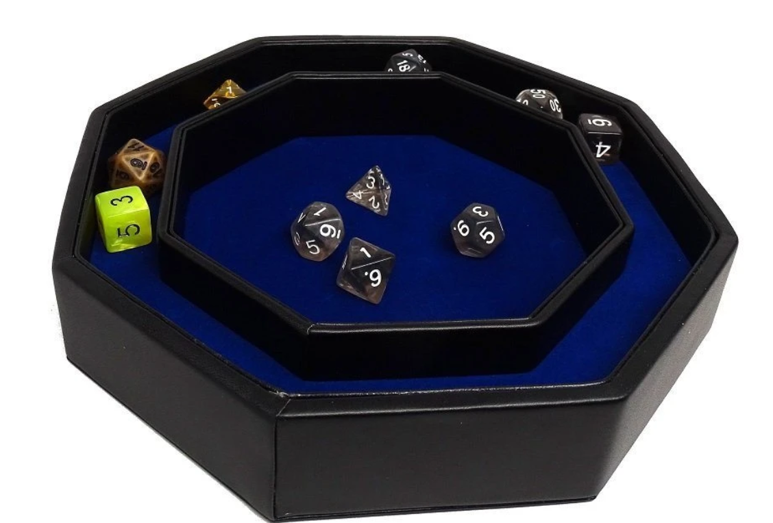 Easy Roller D20 Design Dice Tray With Dice Staging Area and Lid | Odin's Place