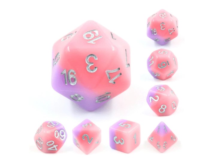 Foam Brain Slumber Rose RPG Dice Set | Odin's Place