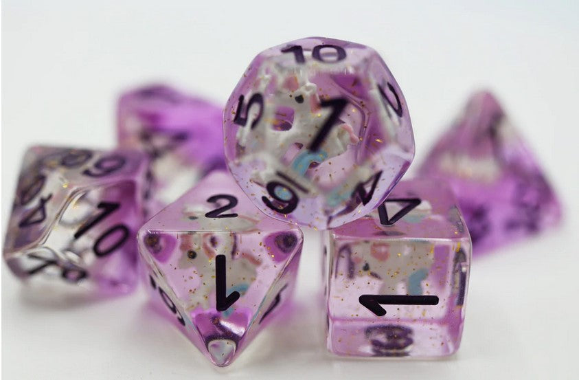 Foam Brain Purple Unicorn RPG Dice Set | Odin's Place