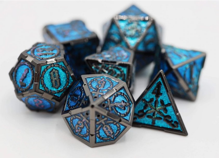 Foam Brain Sword of the Deep RPG Metal Dice Set | Odin's Place