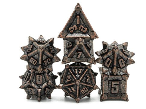 Foam Brain Copper Flail RPG Metal Dice Set | Odin's Place