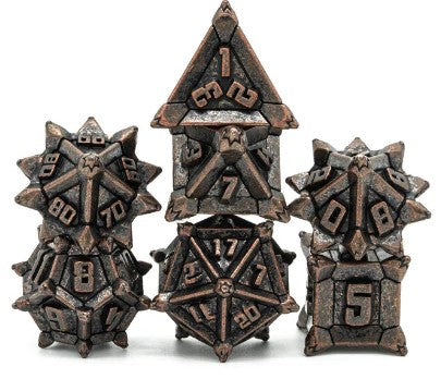 Foam Brain Ancient Copper Flail RPG Metal Dice Set | Odin's Place