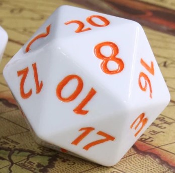 Foam Brain Titan D20 - White With Orange | Odin's Place