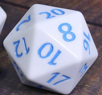 Foam Brain Titan D20 - White With Blue | Odin's Place
