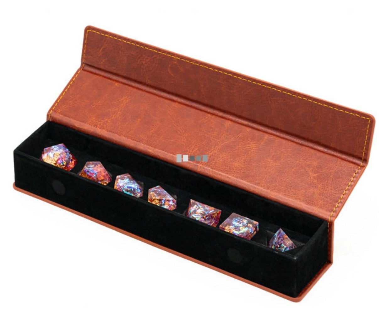 Foam Barain Magnetic Dice Vault - Brown Leatherette | Odin's Place