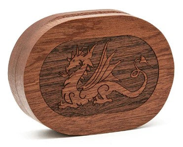 Foam Brain Wooden Dice Vault: Sapele Dragon Hexagonal | Odin's Place